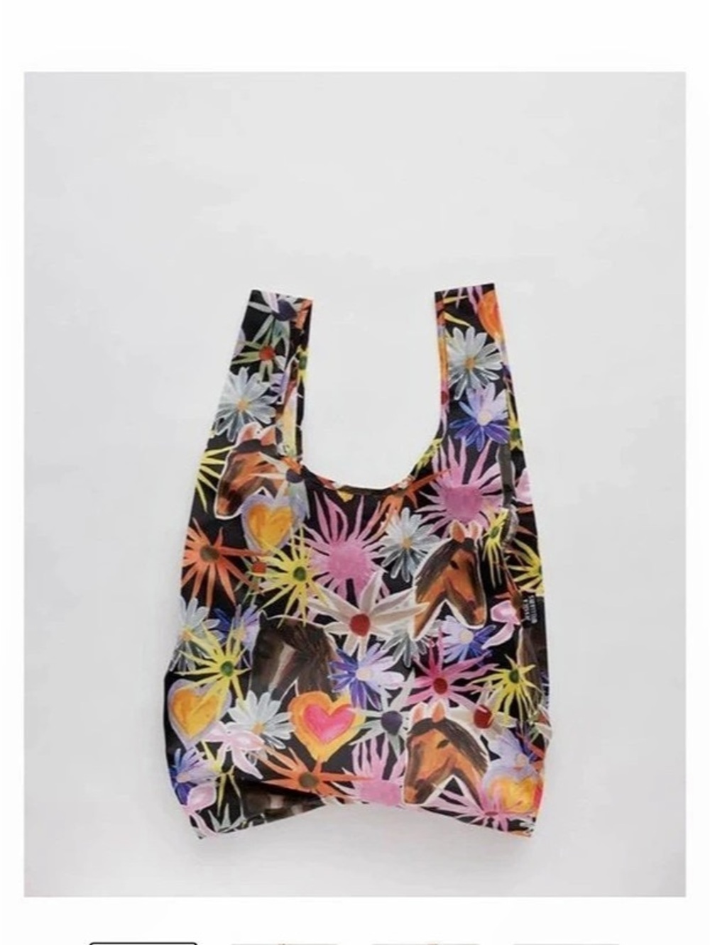 BAGGU x Jessica Williams Floral Horse Printed Reusable Tote